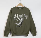 Load image into Gallery viewer, He Is Rizzin&#39; Funny Jesus Meme Sweatshirt
