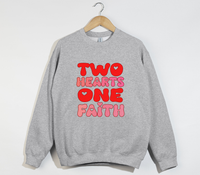 Load image into Gallery viewer, Two Hearts One Faith - Sweatshirt
