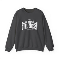 Load image into Gallery viewer, Still a Mess Still Chosen, Christian Bible Verse Sweatshirt, 1 Corinthians 1:27, Christian Religious Gift