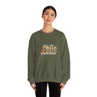 Load image into Gallery viewer, Fall for Jesus Sweatshirt, He Never Leaves, Christian Unisex Faith Pullover
