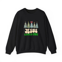 Load image into Gallery viewer, Jesus Loves You, Christmas Sweatshirt, Christian Holiday Shirt, Faith Christmas, Jesus Lover Gift, Religious Xmas Apparel