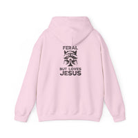 Load image into Gallery viewer, Feral But Loves Jesus - Christian Hoodie
