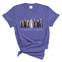 Load image into Gallery viewer, Pray Like a Girl Comfort Colors Soft Women's Tee