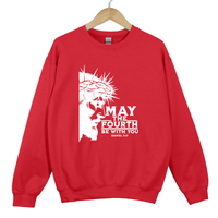 Load image into Gallery viewer, May The Fourth Be With You, Daniel 3:17 Faith Shirt, Jesus Crown of Thorns Shirt, Christian Sweatshirt, Christian Easter Gift