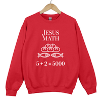 Load image into Gallery viewer, Jesus Math Fish And Loaves, Feeding The 5000 Christian Shirt, Bible Miracle Faith Sweatshirt, Christian Easter Gift