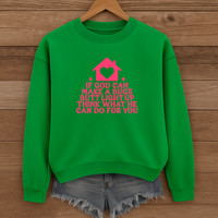 Load image into Gallery viewer, If God Can Make A Bug's Butt Light Up, Valentines Day Heart Gift, Jesus Quote, Funny Christian Sweatshirt
