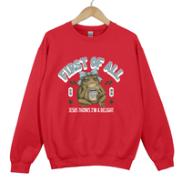 Load image into Gallery viewer, First of All Jesus Thinks I'm a Delight - Funny Christian Frog Coffee Shirt