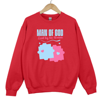 Load image into Gallery viewer, Man of God Loved by His Woman Unisex Christian Sweatshirt