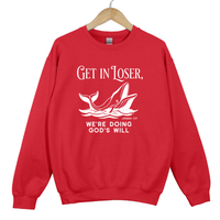 Load image into Gallery viewer, Get In Loser We're Doing God's Will, Jonah and the Whale, Christian Humor, Faith Shirt, Funny Bible Verse Gift