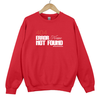 Load image into Gallery viewer, 404 Error Name Not Found Sweatshirt, Funny Christian Meme Crewneck, Revelation Bible Verse Shirt, Bold Faith Graphic Pullover