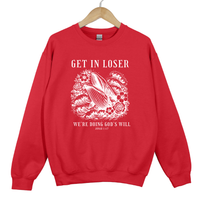 Load image into Gallery viewer, Get In Loser We're Doing God's Will, Jonah and the Whale, Christian Humor, Floral Christian Shirt, Funny Bible Verse Gift