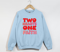 Load image into Gallery viewer, Two Hearts One Faith - Sweatshirt
