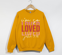 Load image into Gallery viewer, I&#39;m So Loved - John 3:16 Christian Sweatshirt
