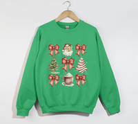 Load image into Gallery viewer, Coquette Christmas Bows - Holiday Sweatshirt

