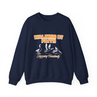 Load image into Gallery viewer, Walking by Faith, Tripping Constantly Sweatshirt, Christian Crewneck, Religious Pullover, Christian Gift, Religious Clothing
