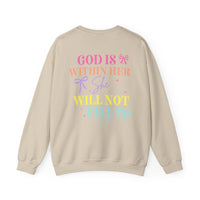 Load image into Gallery viewer, God Is Within Her she will not fall - Women's Christian Crewneck Sweatshirt