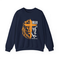Load image into Gallery viewer, Man of Faith, Jesus Lion Cross Shirt, Christian Sweatshirt, Bible Verse Shirt, Unisex Gift