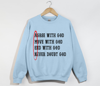Load image into Gallery viewer, AMEN: Agree, Move, End, Never Doubt God - Christian Sweatshirt

