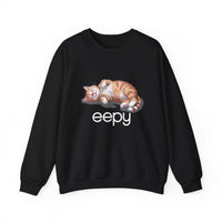 Load image into Gallery viewer, Cute Eepy, Cat Sweatshirt, Cozy Sleeping Cat, Unisex Pullover for Cat Lovers