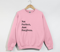 Load image into Gallery viewer, Not Perfect, Just Forgiven - Christian Sweatshirt
