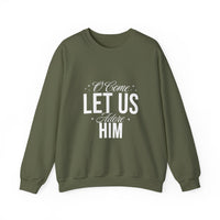 Load image into Gallery viewer, Oh Come Let Us Adore Him, Christmas Shirt, Faith Holiday Shirt, Christmas Gift, Christian Sweatshirt