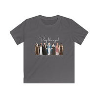 Load image into Gallery viewer, Pray Like a Girl - Catholic Women of Faith with Names - Kid's Tee