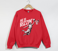 Load image into Gallery viewer, He Is Rizzin&#39; Funny Jesus Meme Sweatshirt
