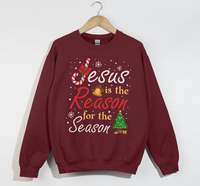 Load image into Gallery viewer, Jesus Is The Reason For The Season - Christmas Sweatshirt
