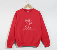 Load image into Gallery viewer, Wake Pray Slay - Christian Sweatshirt
