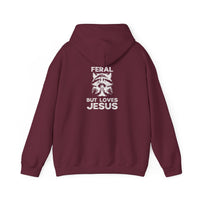 Load image into Gallery viewer, Feral But Loves Jesus - Christian Hoodie
