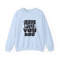 Load image into Gallery viewer, Jesus Loves You Bro, Christian Sweatshirt, Funny Christian Gift, Faith Shirt, Men's Shirt