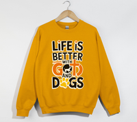 Load image into Gallery viewer, Life Is Better With God And Dogs - Sweatshirt
