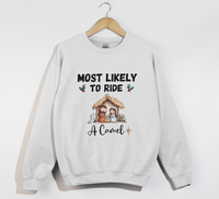 Load image into Gallery viewer, Most Likely To Ride A Camel - Christmas Holiday Sweatshirt
