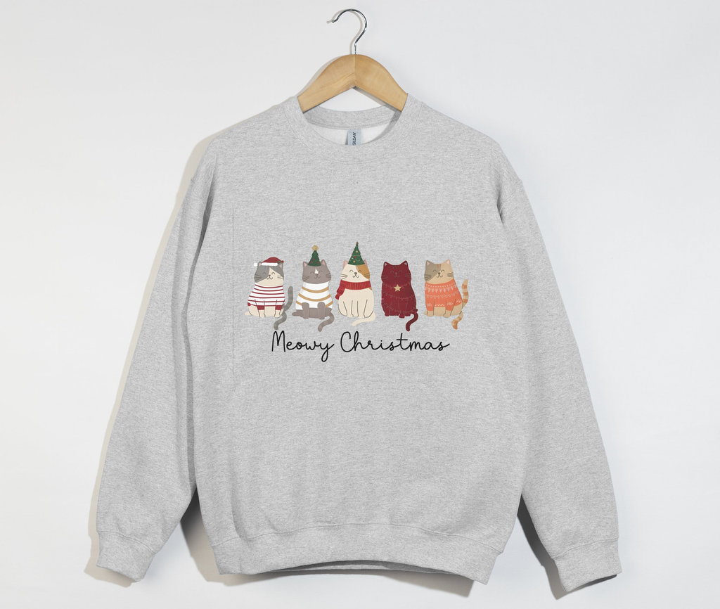 Meowy Christmas Cat Lover Sweatshirt