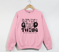Load image into Gallery viewer, He Who Finds A Wife, Finds A Good Thing - Sweatshirt
