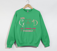 Load image into Gallery viewer, With God All Things Are Possible - Christian Sweatshirt
