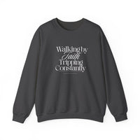 Load image into Gallery viewer, Walking by Faith Tripping Constantly, Funny Christian Sweatshirt, Gift for Christian, Religious Sweater
