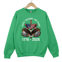 Load image into Gallery viewer, Faith Freedom 250 Years Shirt, 1776 2026 Patriotic Eagle, Christian American Cross Shirt, USA Independence Gift