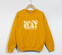 Load image into Gallery viewer, Wake Pray Slay - Christian Sweatshirt
