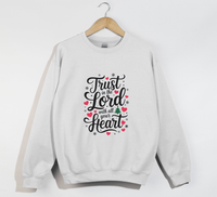Load image into Gallery viewer, Trust In The Lord With All Your Heart - Christmas Sweatshirt
