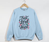 Load image into Gallery viewer, Trust In The Lord With All Your Heart - Christmas Sweatshirt
