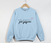 Load image into Gallery viewer, Not Perfect, Just Forgiven - Christian Sweatshirt