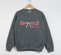 Load image into Gallery viewer, Loved - John 3:16 Christian Sweatshirt
