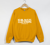 Load image into Gallery viewer, Grace Game Strong - Christian Sweatshirt
