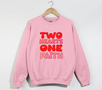 Load image into Gallery viewer, Two Hearts One Faith - Sweatshirt

