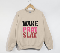 Load image into Gallery viewer, Wake Pray Slay - Christian Sweatshirt
