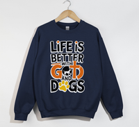 Load image into Gallery viewer, Life Is Better With God And Dogs - Sweatshirt
