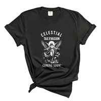 Load image into Gallery viewer, Celestial Tax Evasion Angel Shirt - Comfort Colors Tee