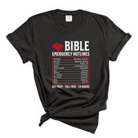 Load image into Gallery viewer, Bible Emergency Hotlines - Comfort Colors Tee