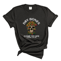 Load image into Gallery viewer, Dry Bones Come To Life - Floral Skull Christian Shirt